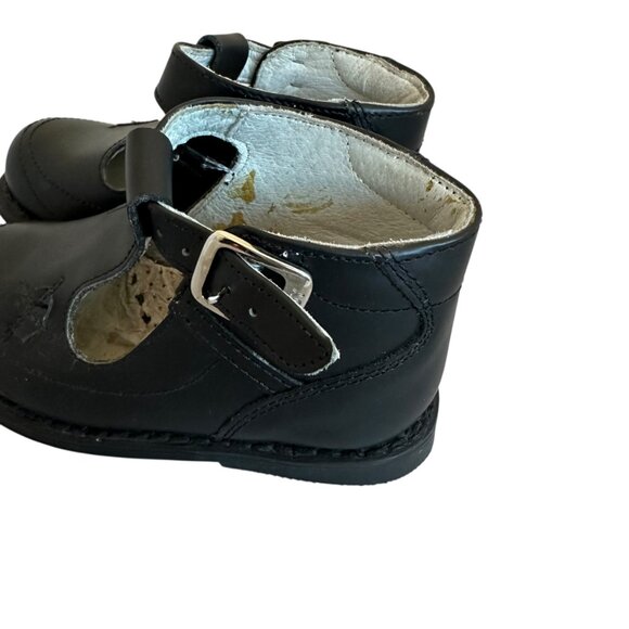 Pie-Co Vintage Black Booties Shoes w/ Buckle Heart Detail Size 9 Toddler Girl - Picture 5 of 11
